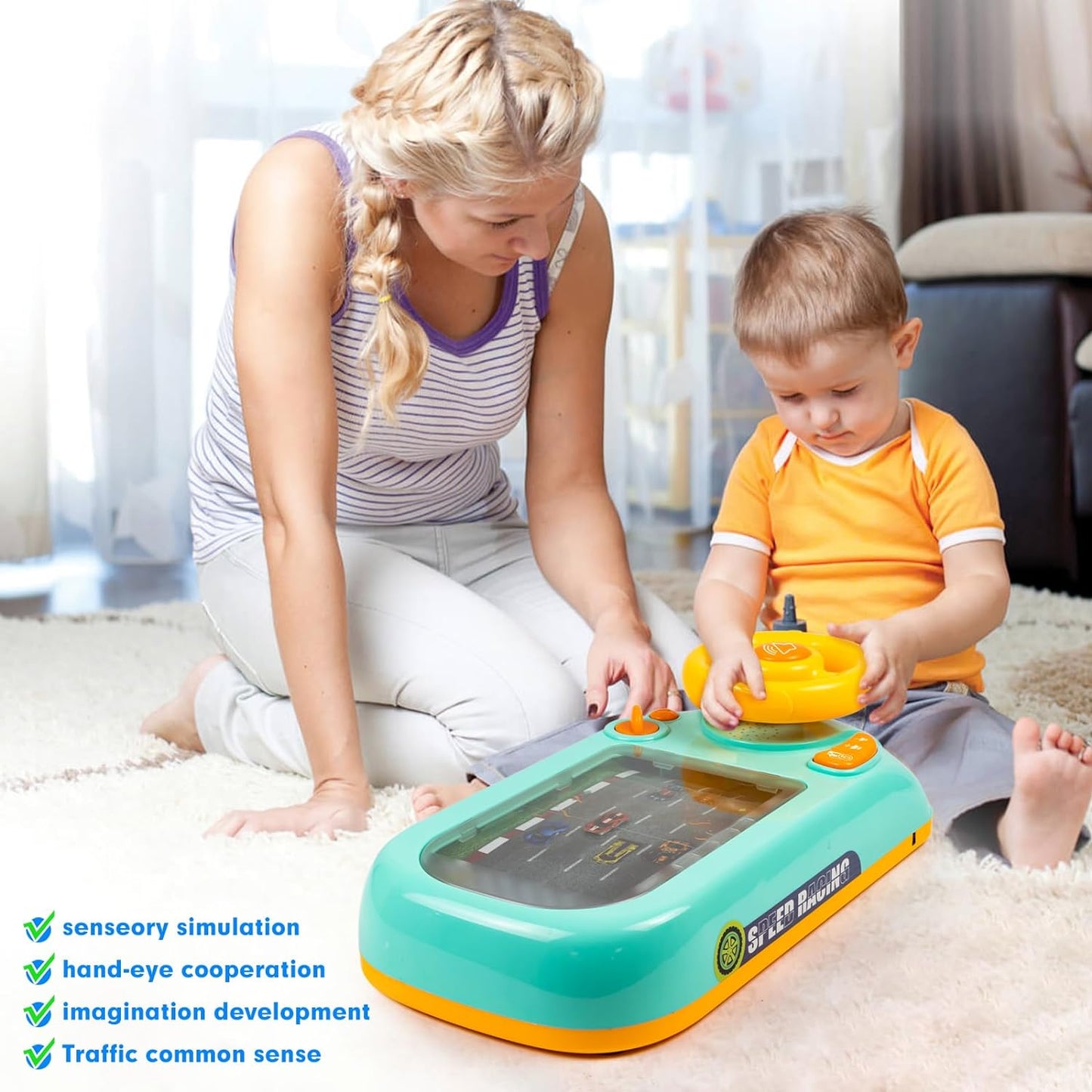 Musical Steering Wheel Toy For Kids